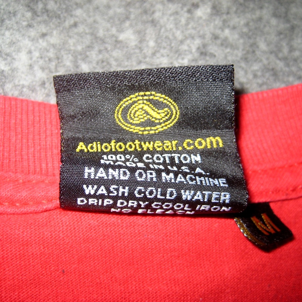 Vintage ADIO Red Logo S/S Shirt MEDIUM skateboard - Picture 6 of 8